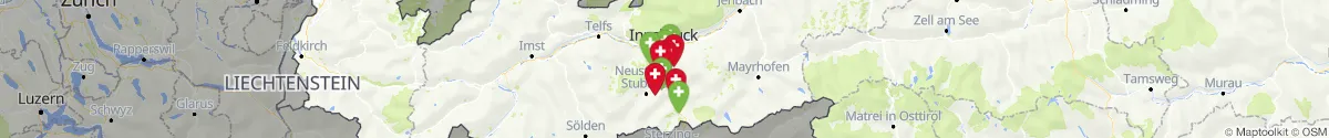 Kartenansicht für Apotheken-Notdienste in der Nähe von Schönberg im Stubaital (Innsbruck  (Land), Tirol)